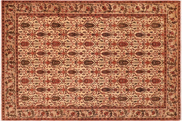 handmade Transitional Kafkaz Chobi Ziegler Beige Taupe Hand Knotted RECTANGLE 100% WOOL area rug 8 x 10